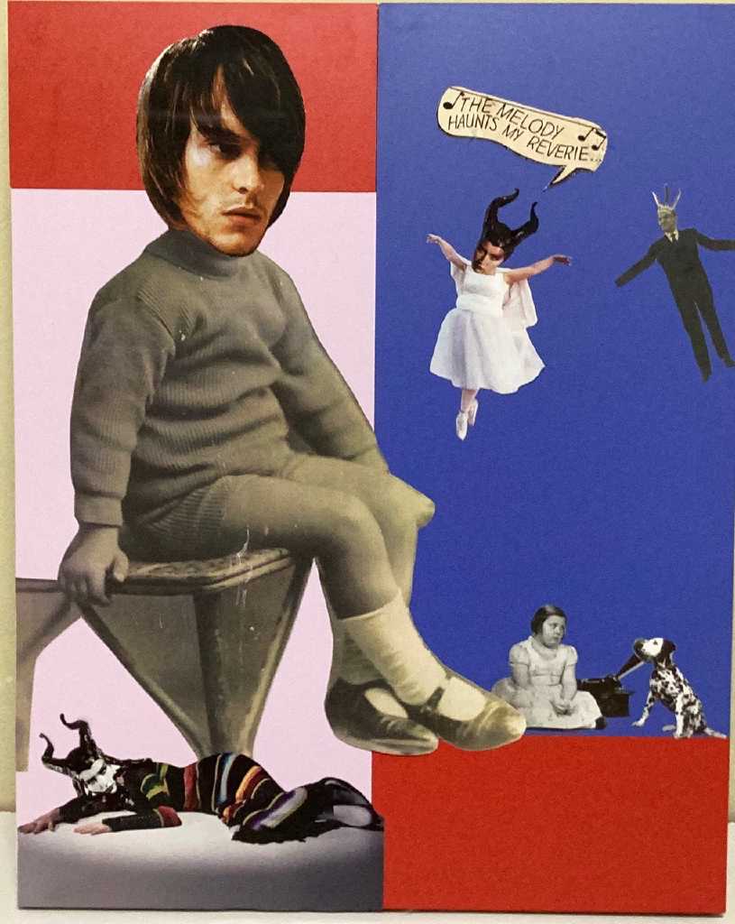 Αdreas Voussouras, Heartbreak Hotel, Collage on melamin, 50 x 40 x 2 cm, 2022