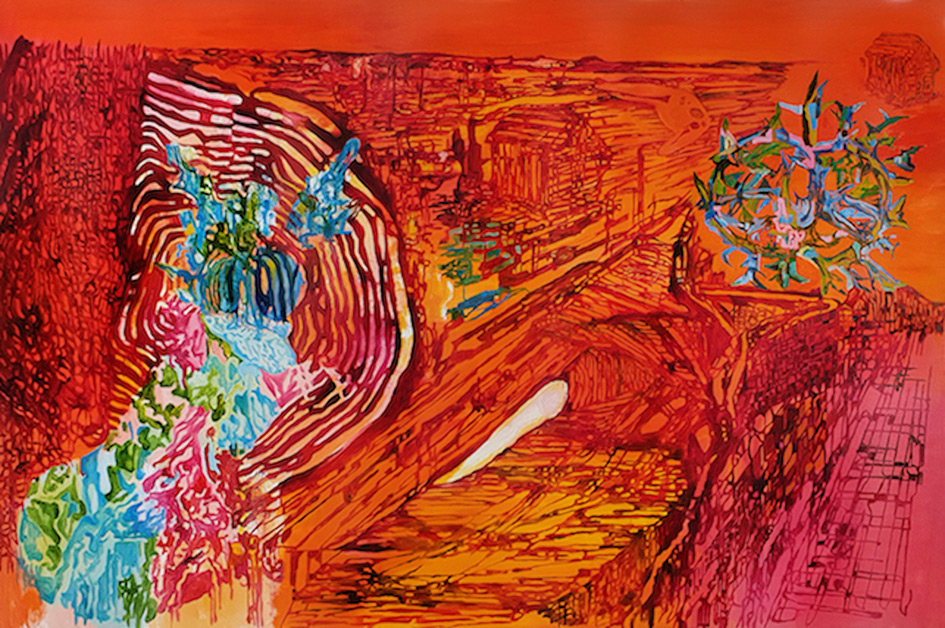 George Kazazis, Untitled, 2019,  Οil on canvas, 100X150 cm