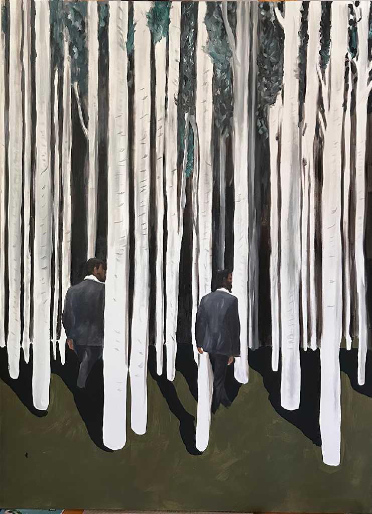 Rania Rangou, Somatic,oils and acrylics on canvas,150 x 110 cm, 2023