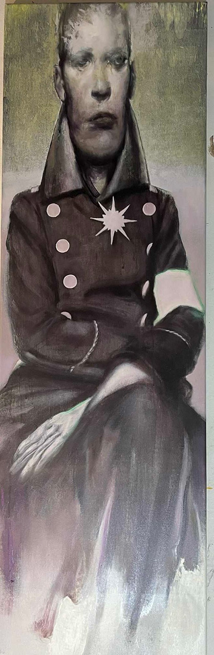 Tassos Missouras, Costume, Oil on canvas, 140 x 45 cm