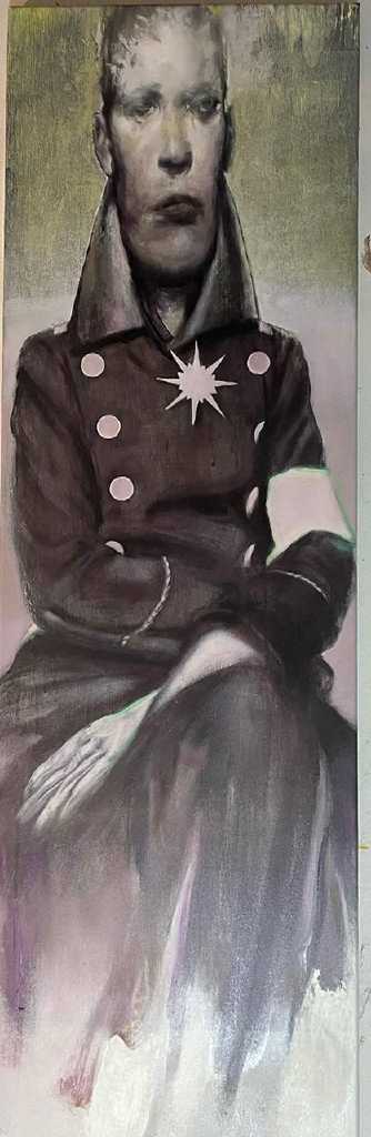 Tassos Missouras, Costume, Oil on canvas, 140 x 45 cm