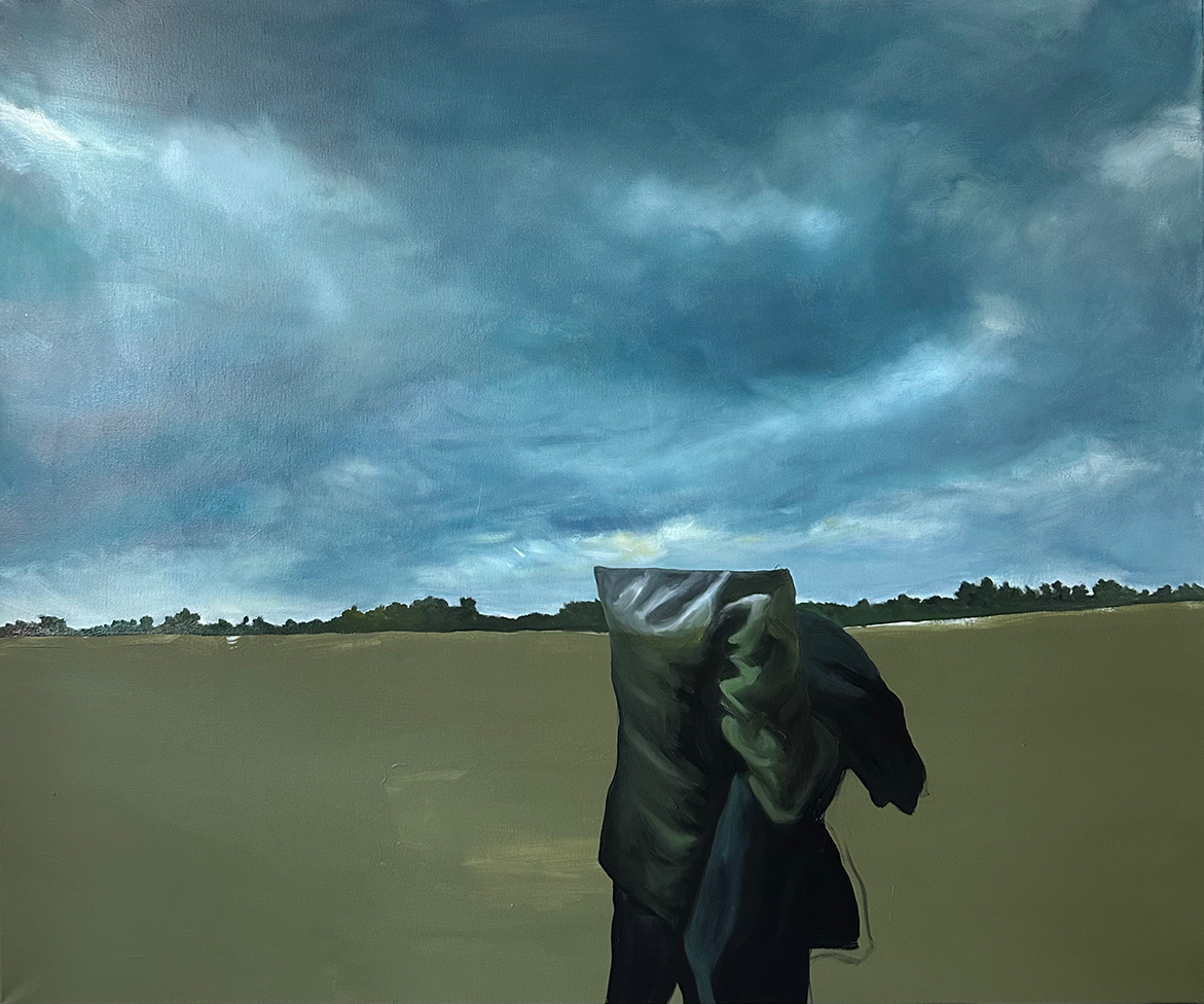 Rania Rangou, What he found when lost, oil & acrylics on canvas, 130 x 100 cm