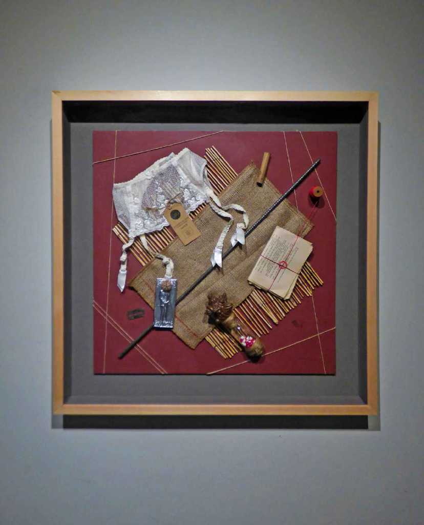 Marios Fournaris, After The Feast - Feminine, 75cm x 75 cm x 8cm, mixed media, 2019