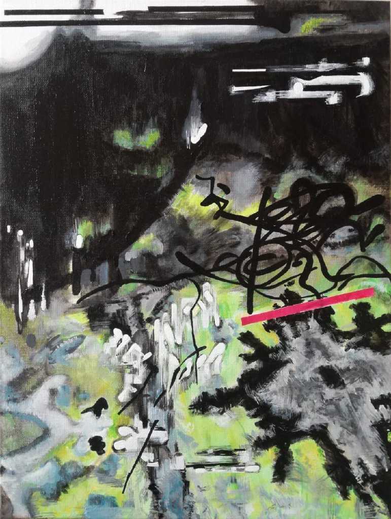 Vana Fertaki Untitled, 2021, acrylics and varnish on canvas, 40 x 30 cm
