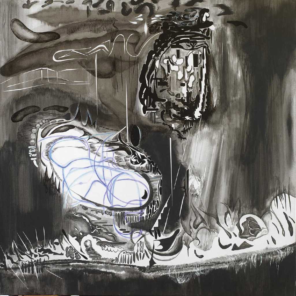 Vana Fertaki Untitled, 2021, oil and varnish on canvas, 100 x 100 cm