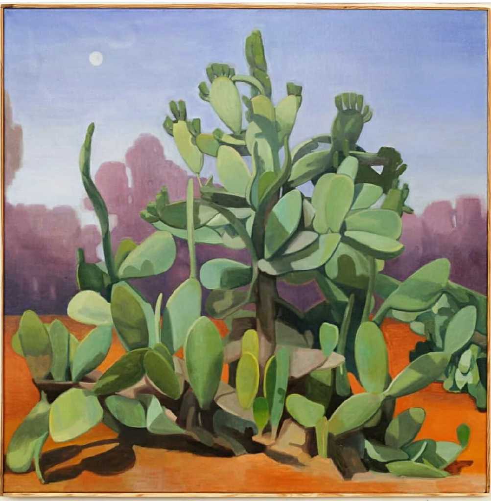 Michalis Kiousis Crépuscule Epineux, Oil on canvas, 100 x 100 cm