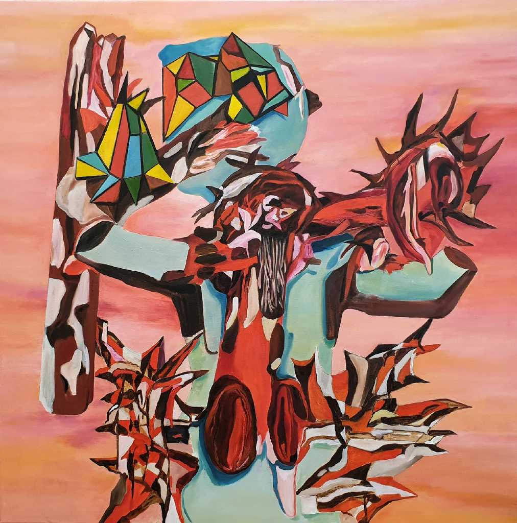 George Kazazis Untitled, 2021, oil on canvas, 100 x 100 cm