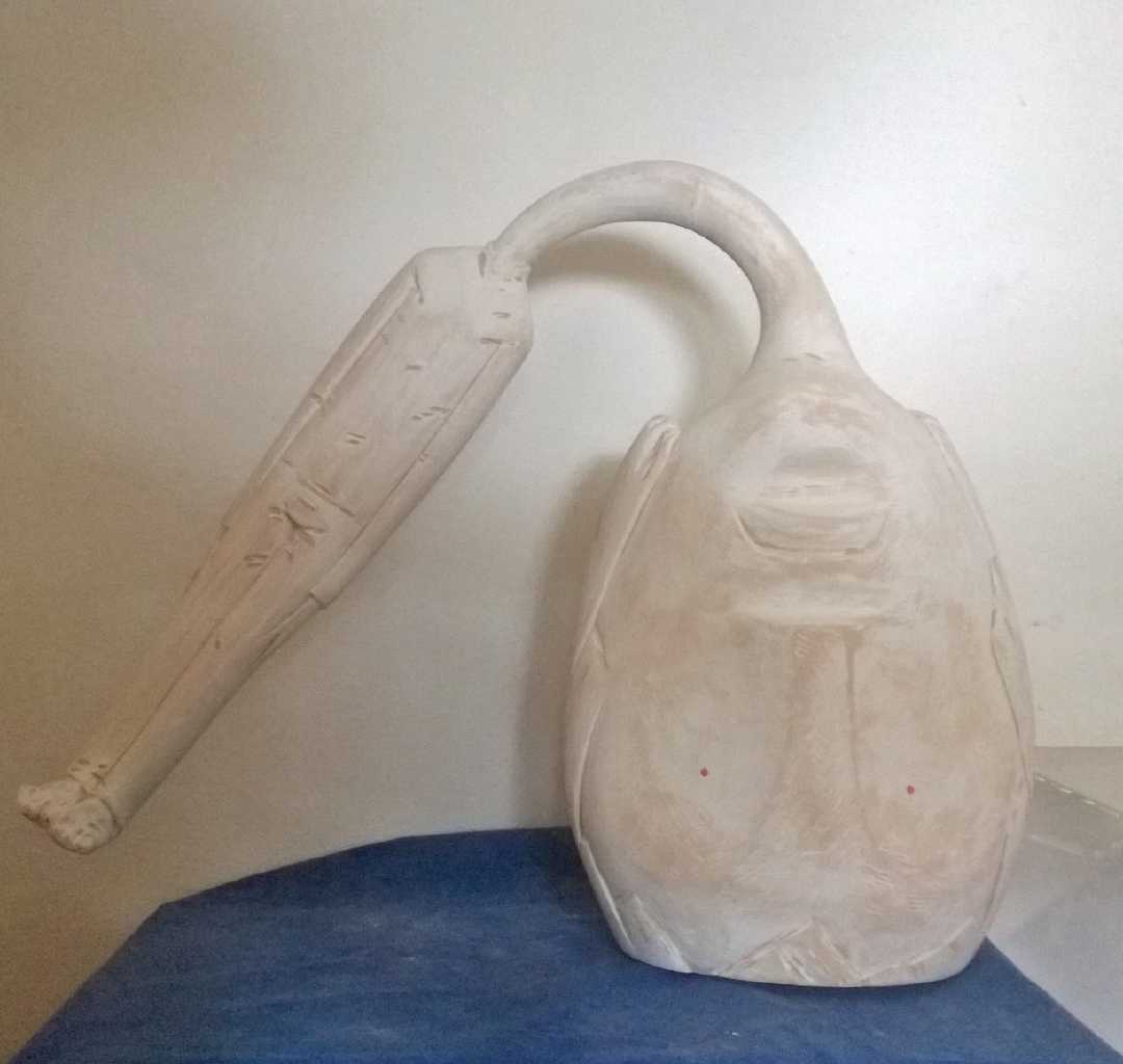Ivan Lardschneider Heavy Head, 2021, linden wood, h. 50 cm