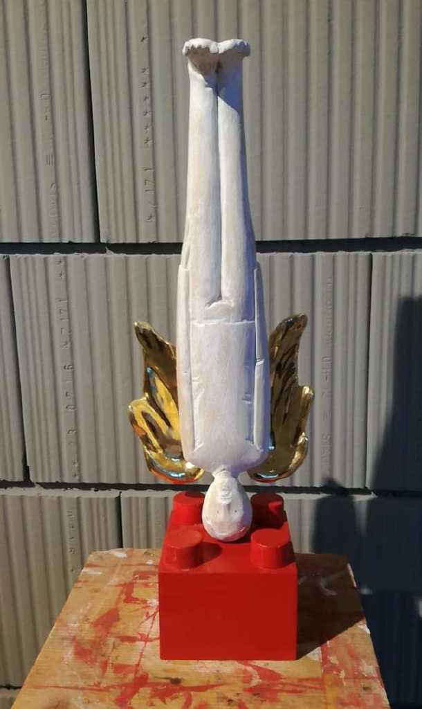 Ivan Lardschneider My angel, 2021, linden wood, h. 45 cm
