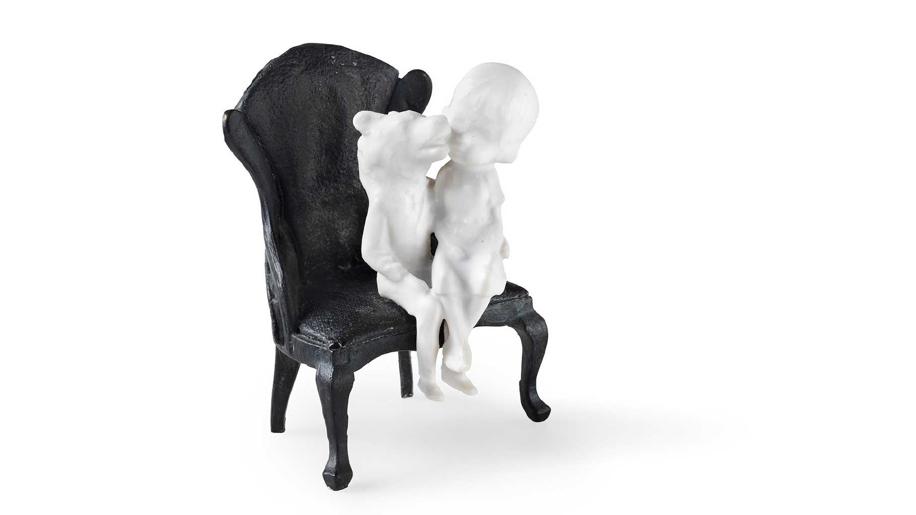 Kyriaki Mavrogeorgi Confession, 2021, porcelain and oxidised bronze, h. 9 cm