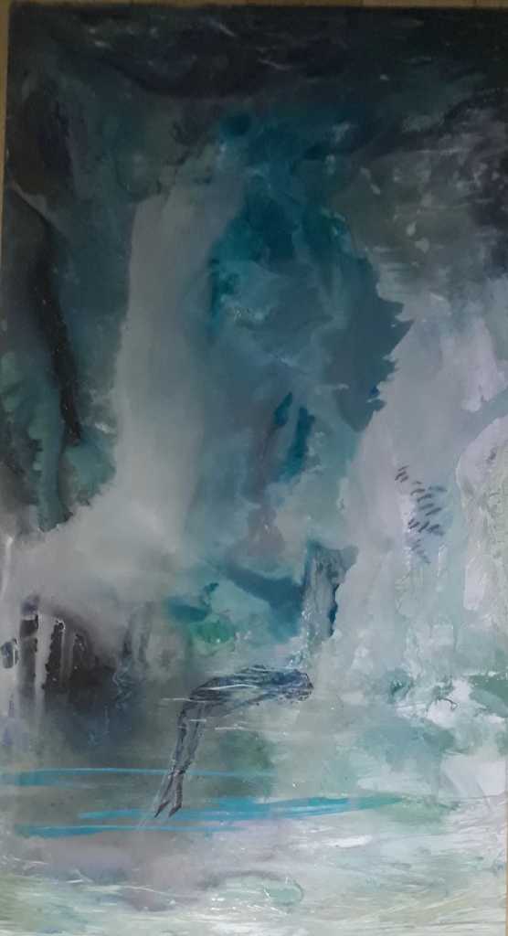 Panagiotis Siagreece Untitled, 2021, acrylics, varnish and oil on canvas, 50 X 100 cm