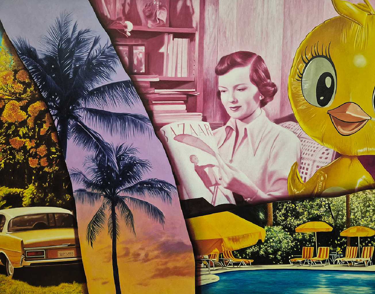 Palmrose, 87 x 110 cm, oil on aluminium