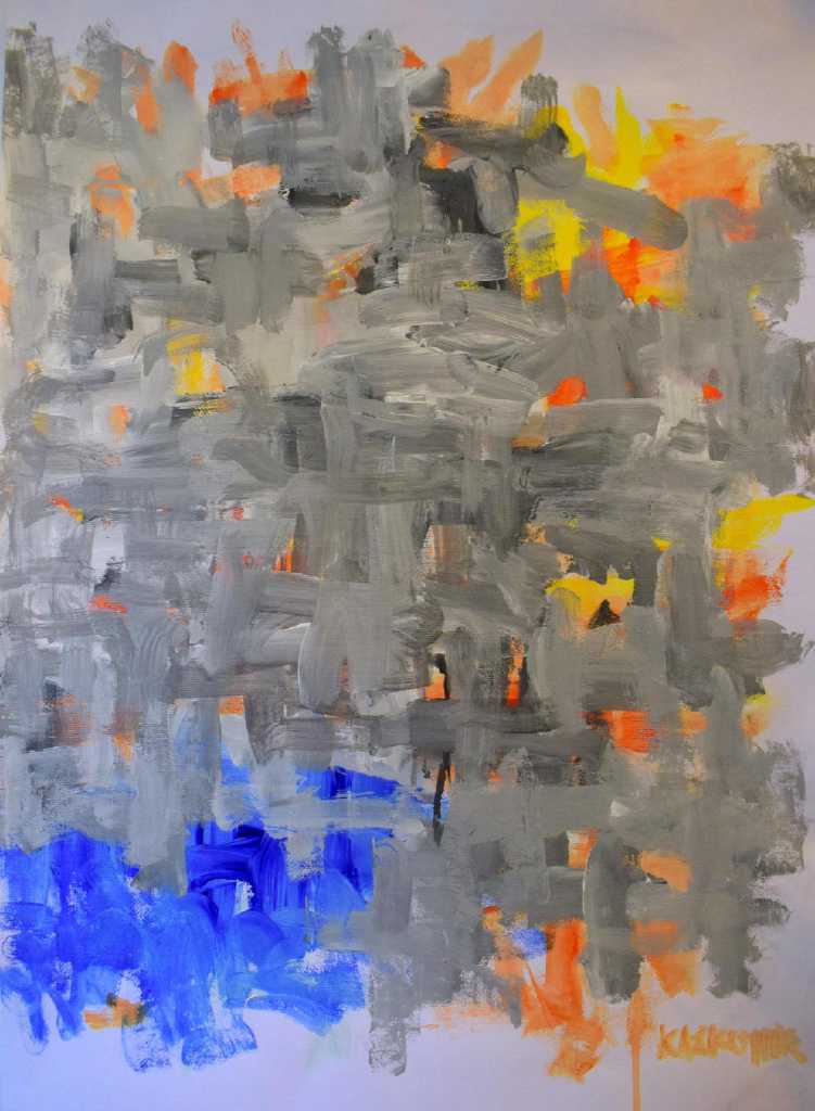 Sky, Acrylics on paper, 50 x 70 cm, 2019