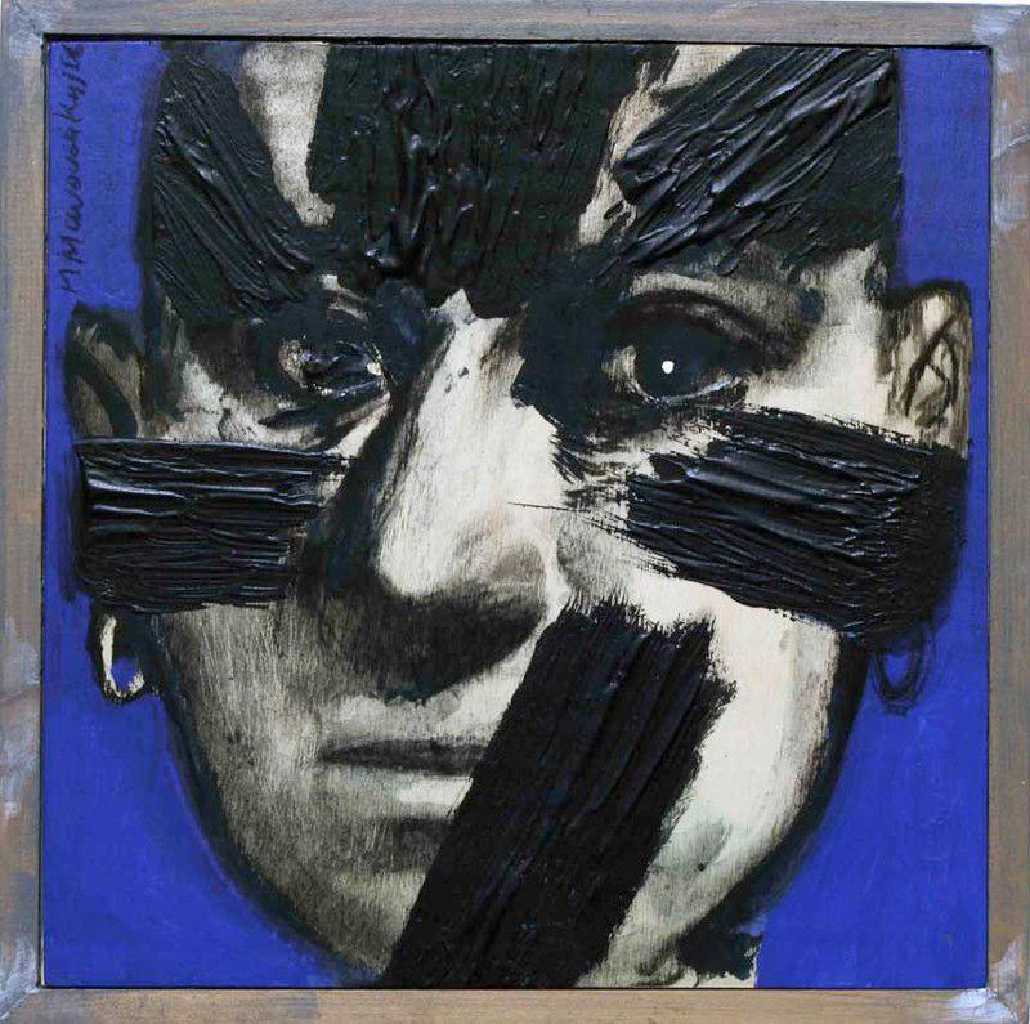Untitled, acrylic and charcoal on wood, 35.5 x 35.5 cm, 2006