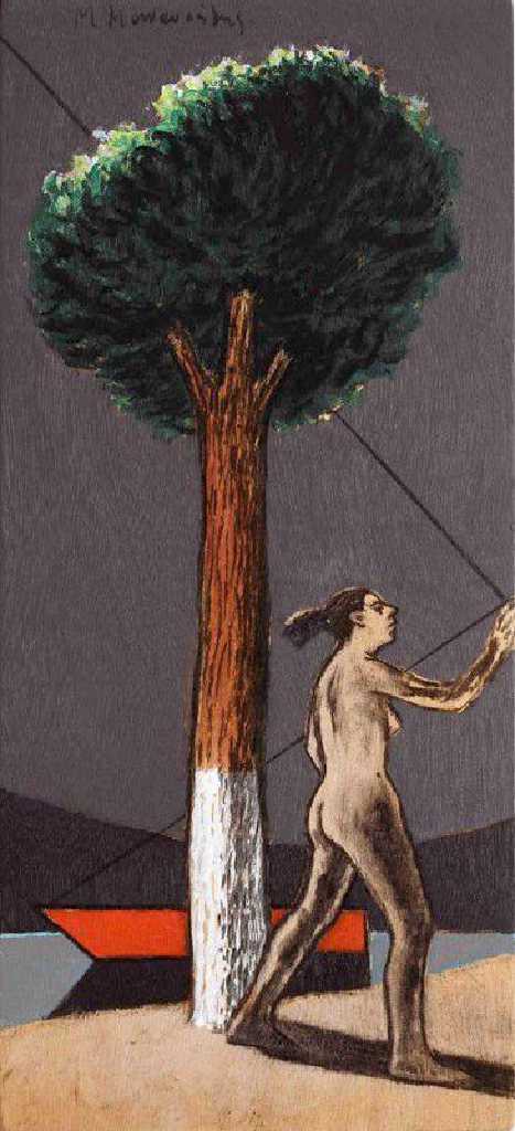 Untitled, acrylic and charcoal on wood, 50 x 23 cm, 2006