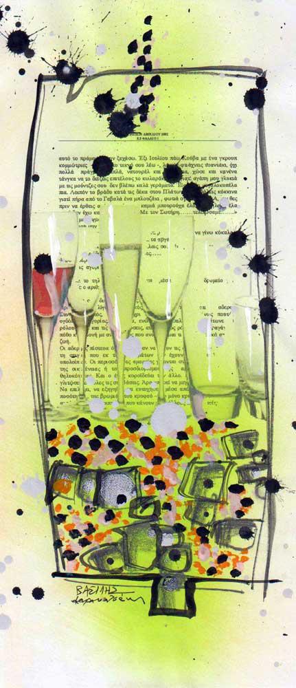 Urban Details 2011-2012 & Project On Papers 2013,mixed media on paper, 27 x 13 cm