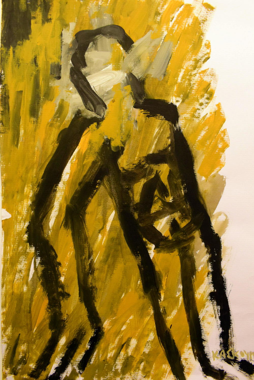 Human 7, Acrylics on paper, 50 x 70 cm, 2019