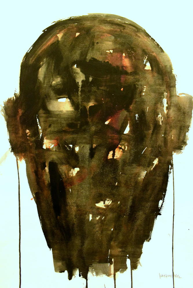 Portrait 2, Acrylics on paper, 50 x 70 cm, 2019