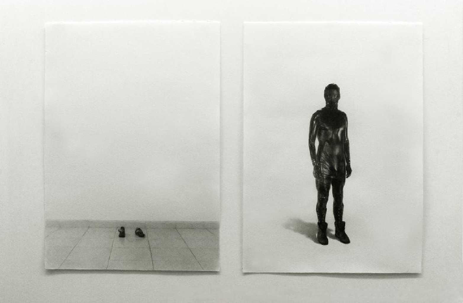 Nicolas Paradiselo, Diptych My Mother Said It Would Be Ok, pencil on paper, dimensions variable, 2016