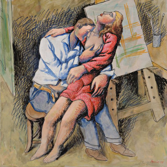 The Lovers, acrylics on canvas, 60x60 cm