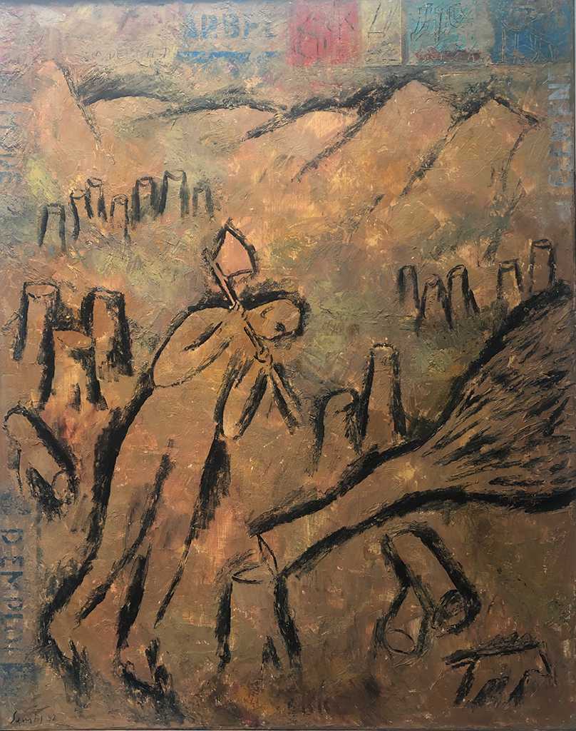The Woodcutter, acrylics on canvas, 93x74 cm