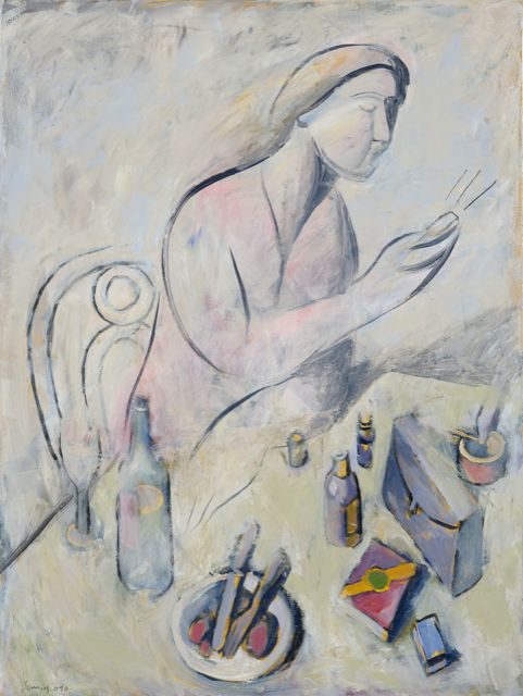 Woman, acrylics on canvas, 80x60 cm