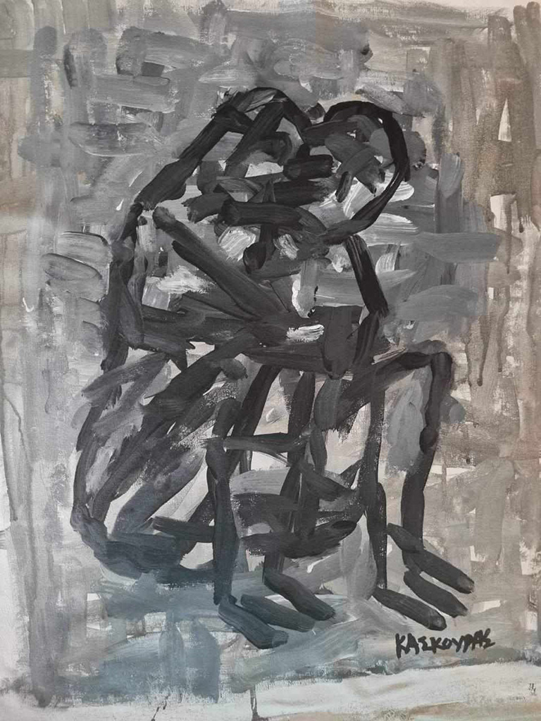 Couple, acrylics on canvas50 x 40 cm, 2023