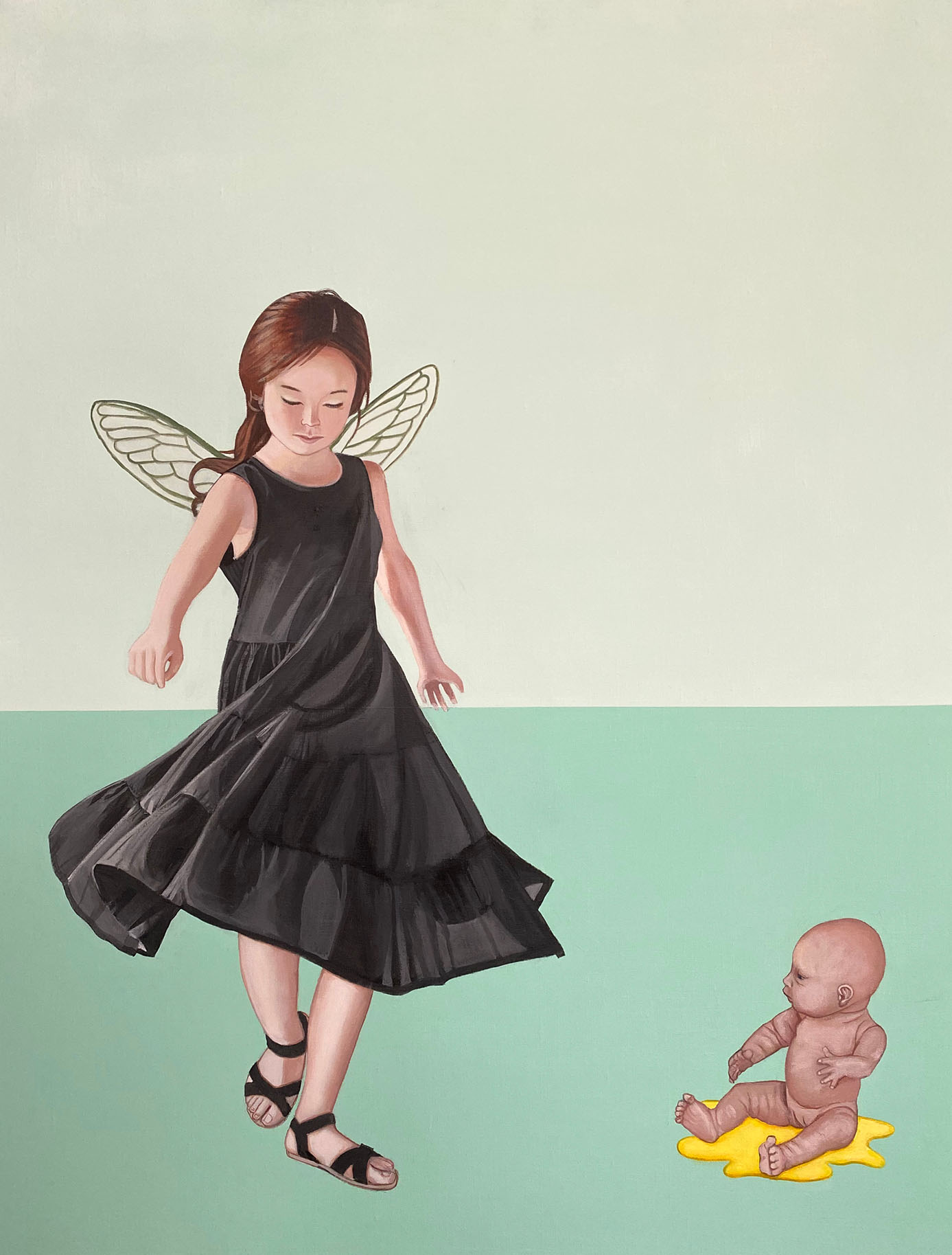 Cristina Ruiz Guinazu, La danse, acrylics on canvas, 92 x 73 cm, 2017