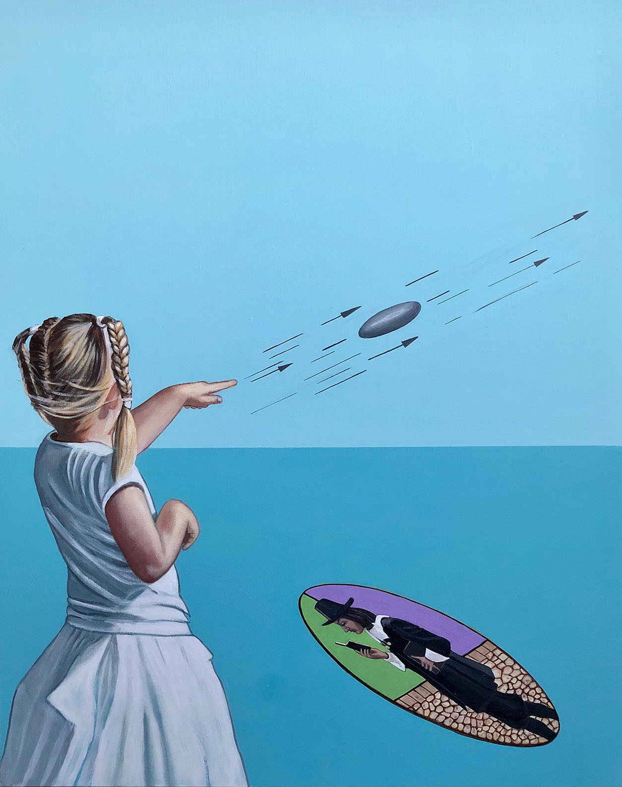 Cristina Ruiz Guinazu, La pierre, acrylics on canvas, 92 x 73 cm, 2019