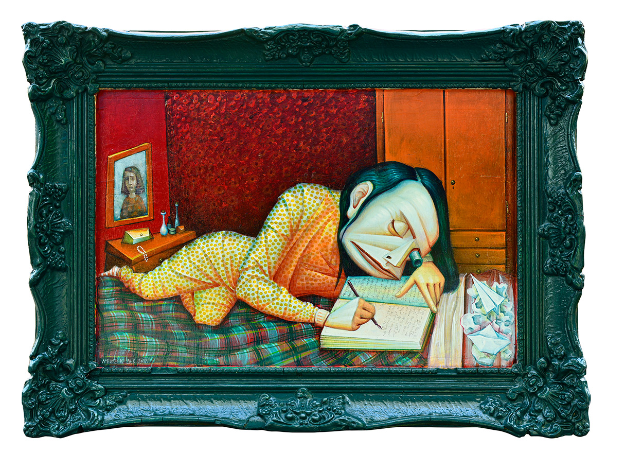 An androgynous mind, 45,5 x 34 cm, Acrylics on wood