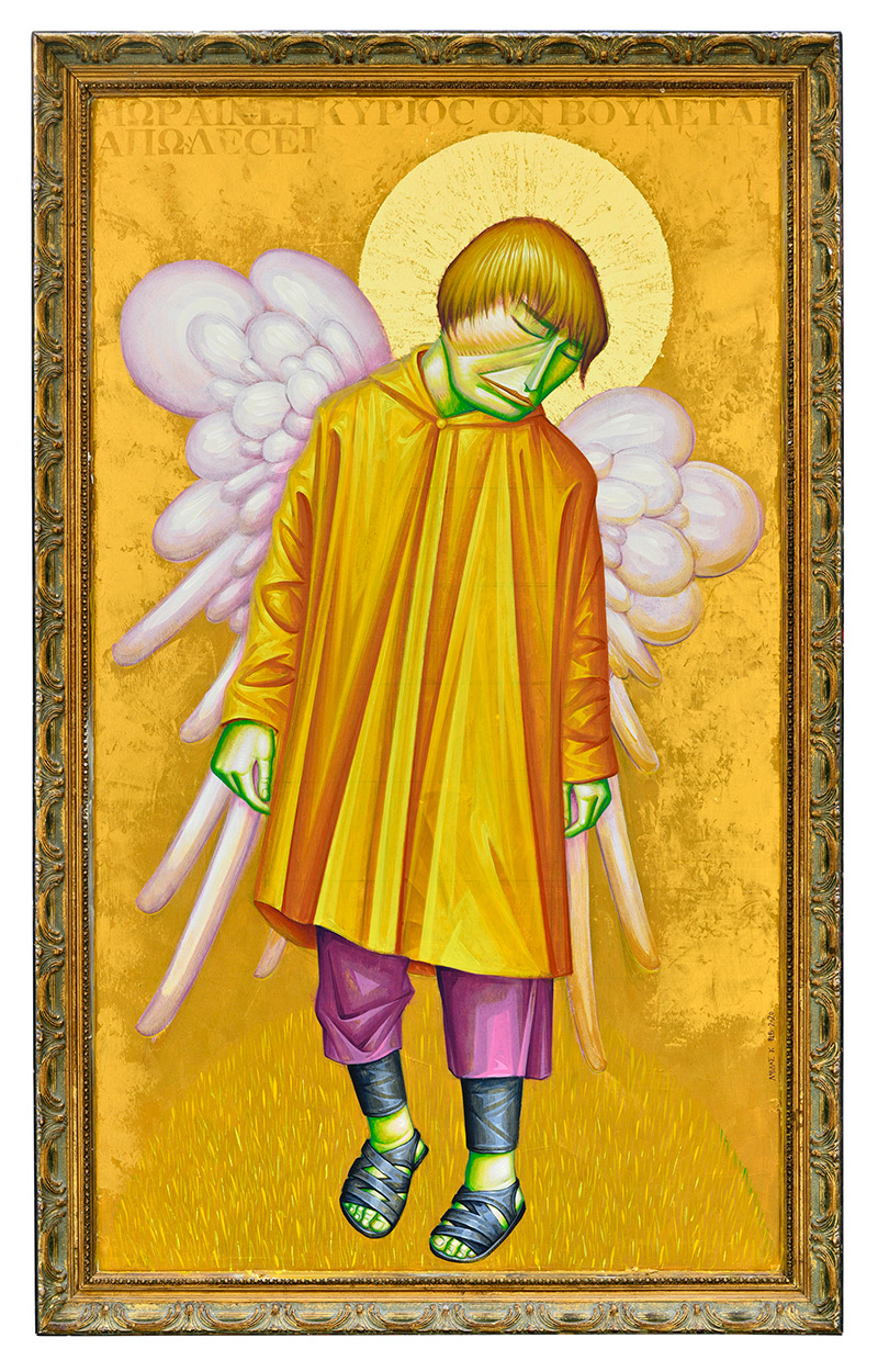 Angel, 71 x 114 cm, Acrylics on wood
