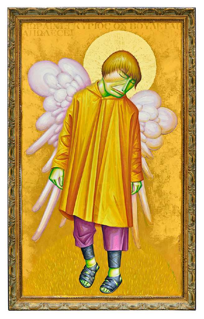 Angel, 71 x 114 cm, Acrylics on wood