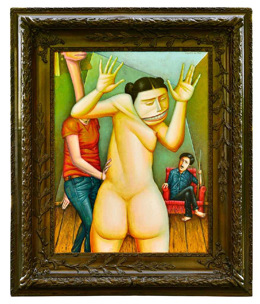 The golden girl, 76,5 x 91,5 cm, Acrylics on wood