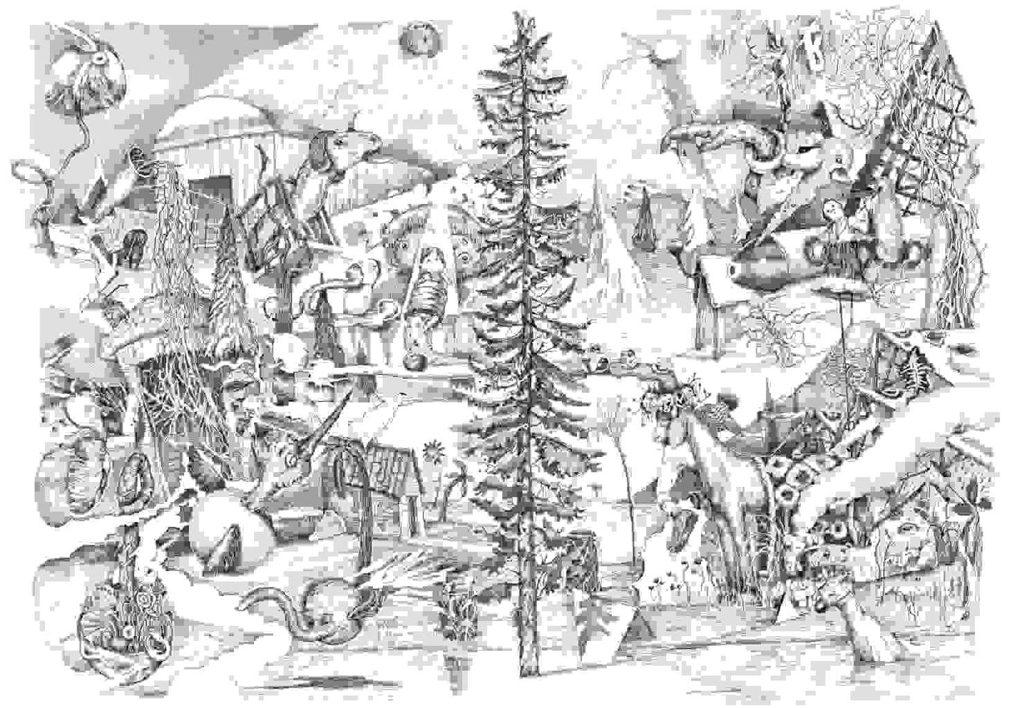 Landscape,ink on paper50 x 70 cm2022