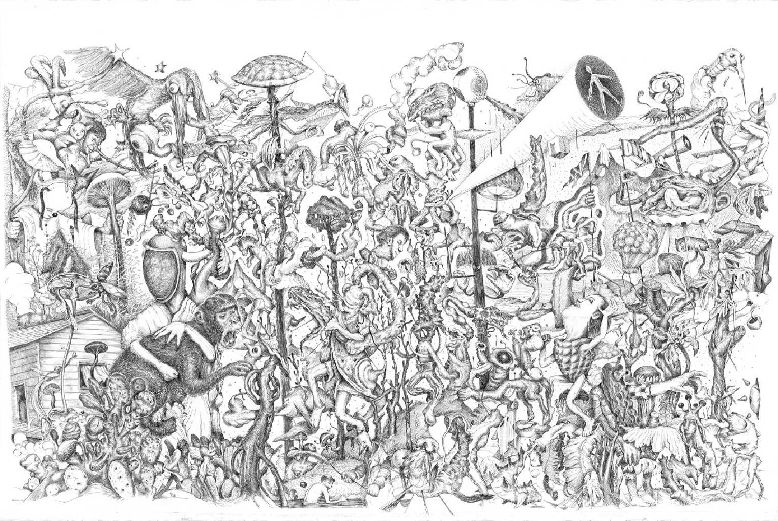 Nature is metal,ink on paper70 x 50 cm2021