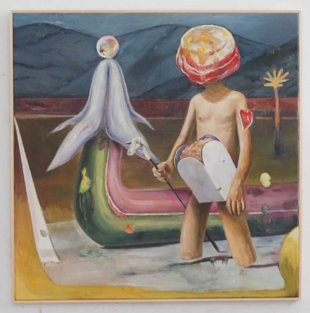 On the way to the cinema,oil on canvas100 x 100 cm2021