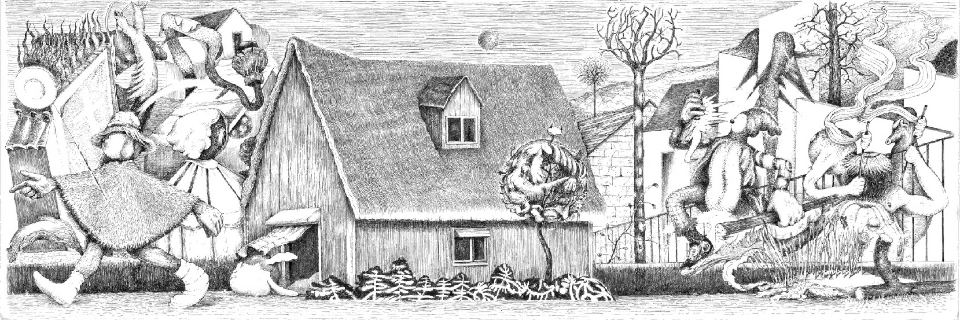 Parade,ink on paper30 x 70 cm2022