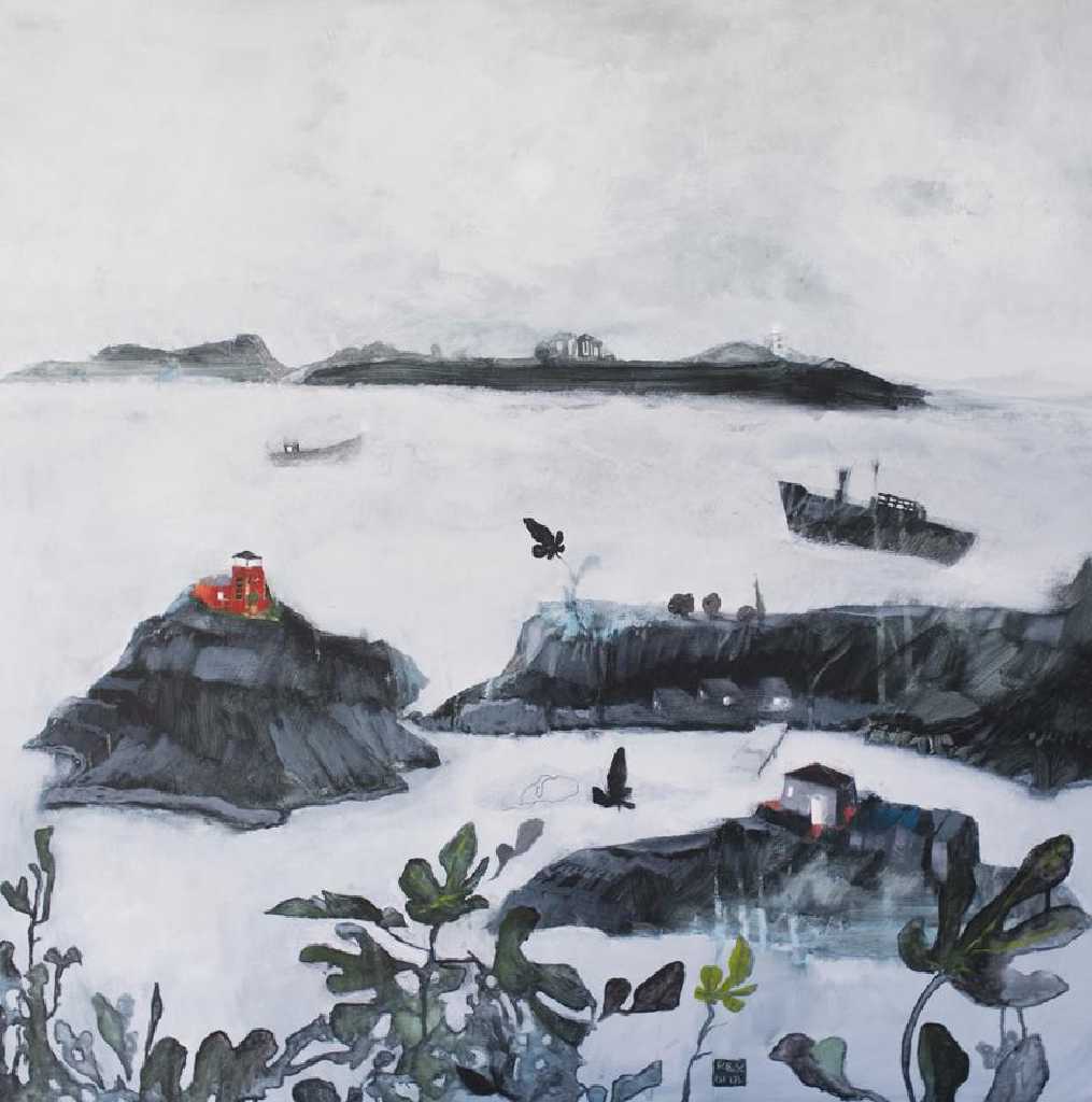 End of the Island II, 100 x 100 cm