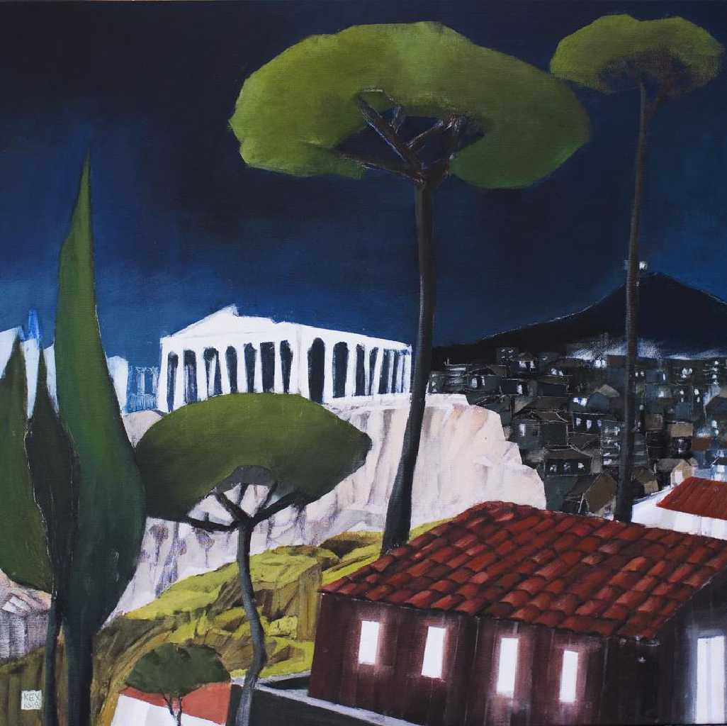 Feast at the Temple, 70 x 70 cm