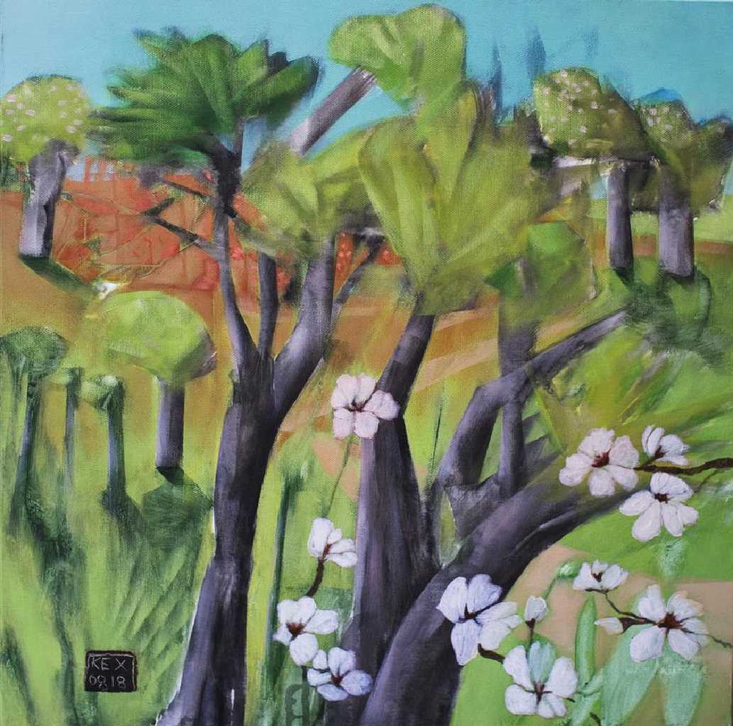 Trees in the Meadow, 50 x 50 cm
