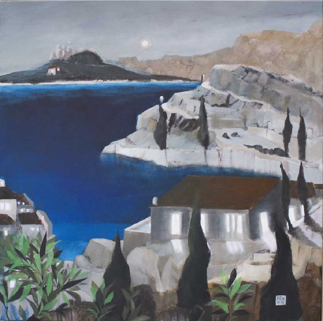 Cypresses on the Edge, 50 x 50 cm