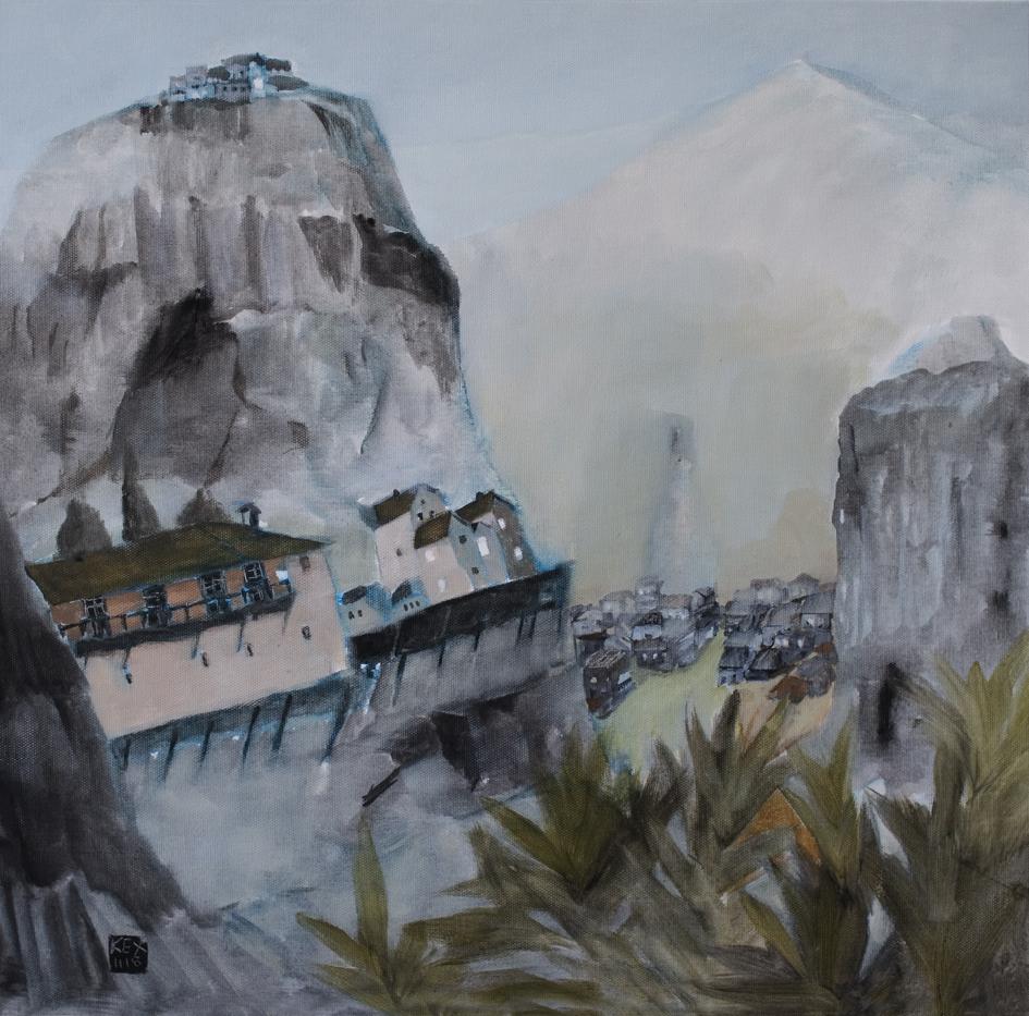 Temples of the Rocks II, 50 x 50 cm