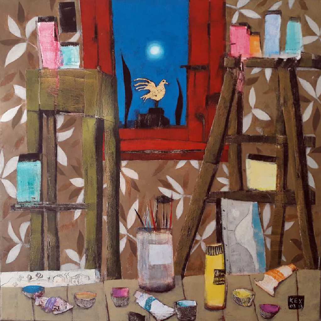 Night Studio, 70 x 70 cm