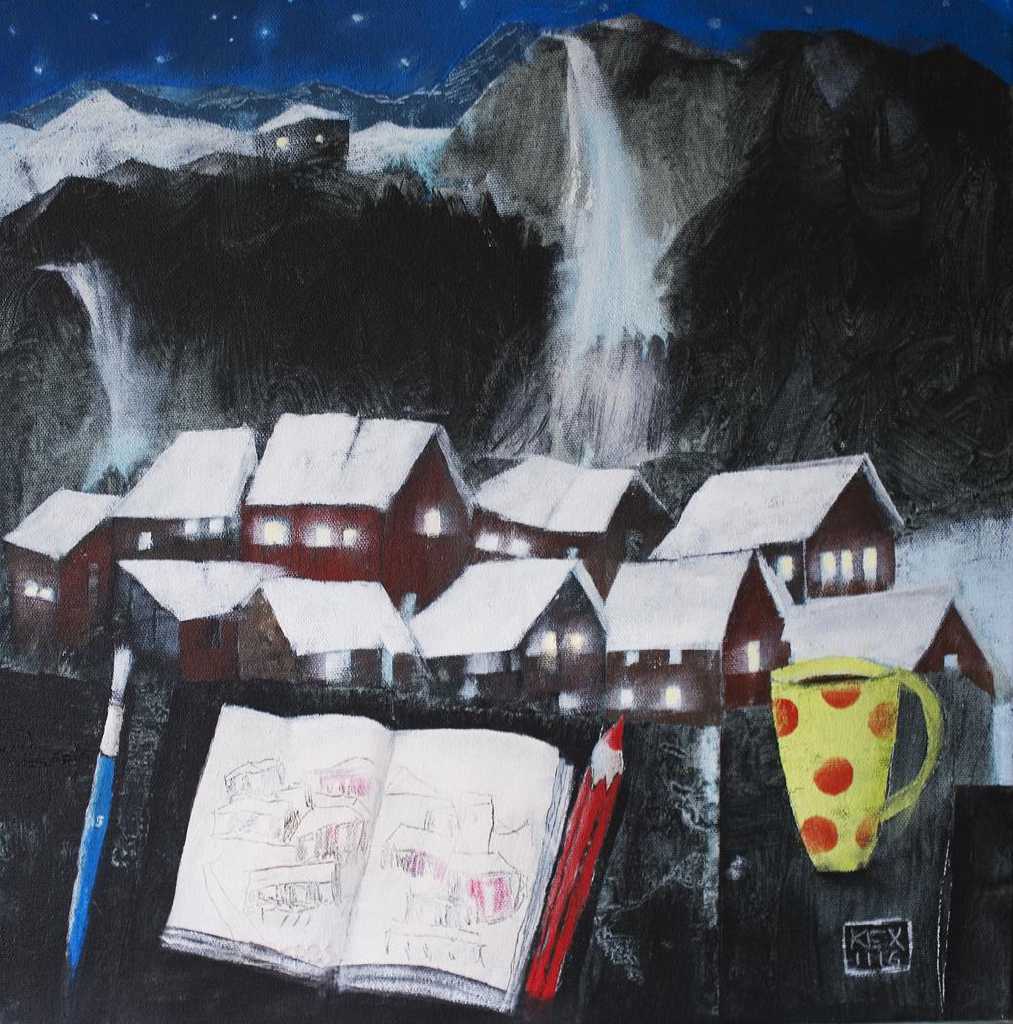 Drawings in a Dream, 40 x40 cm