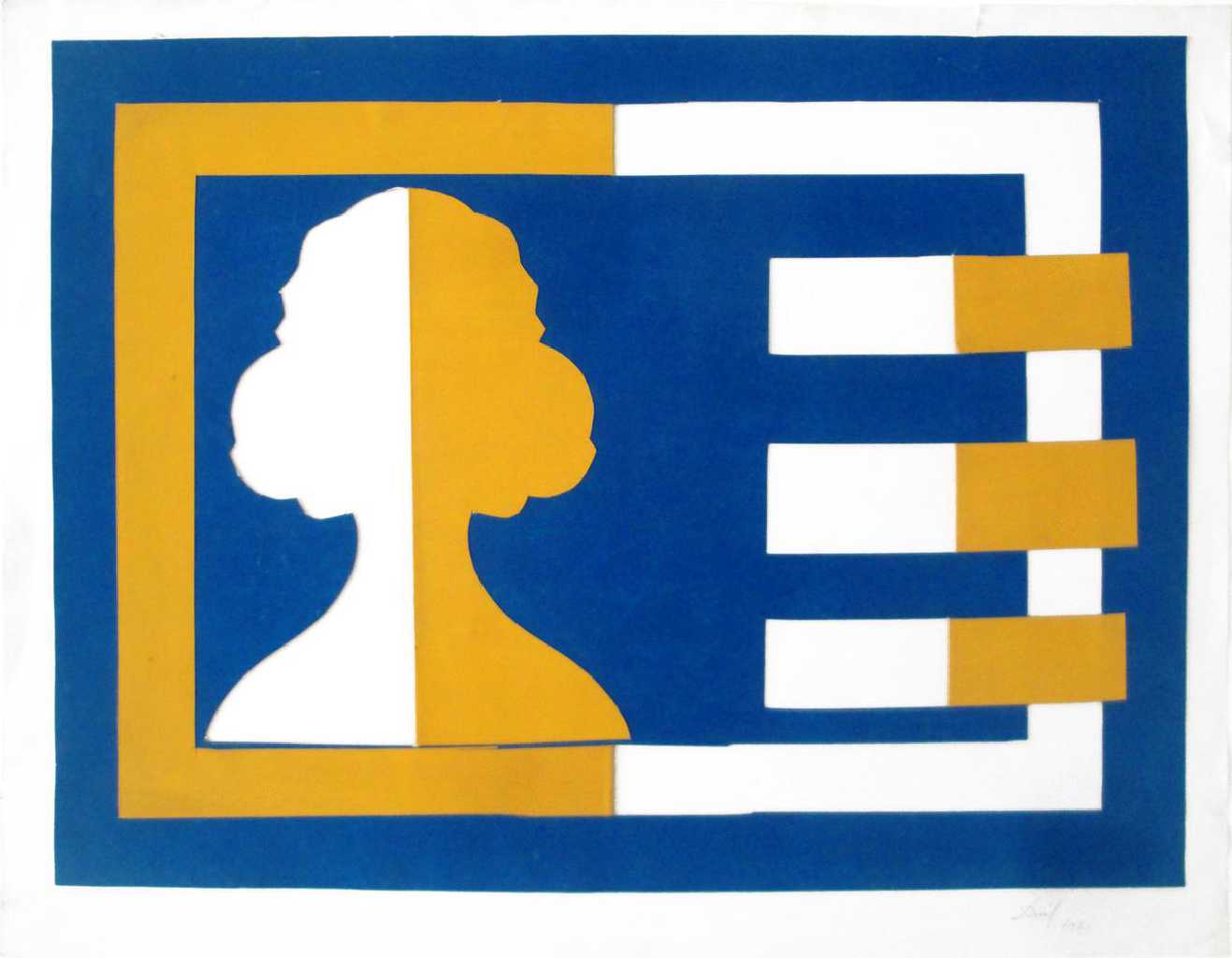 Daniel (Panagopoulos), Untitled, collage on paper, 50 x 65 cm, 1971 (Courtesy: AD Gallery)