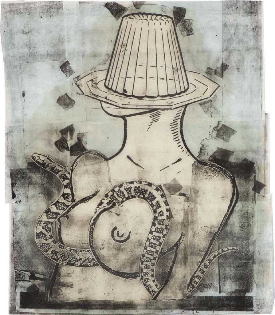 Steve Gianakos, Untitled, mixed media on paper, 71 x 58 cm, 1996 (Courtesy: AD Gallery)