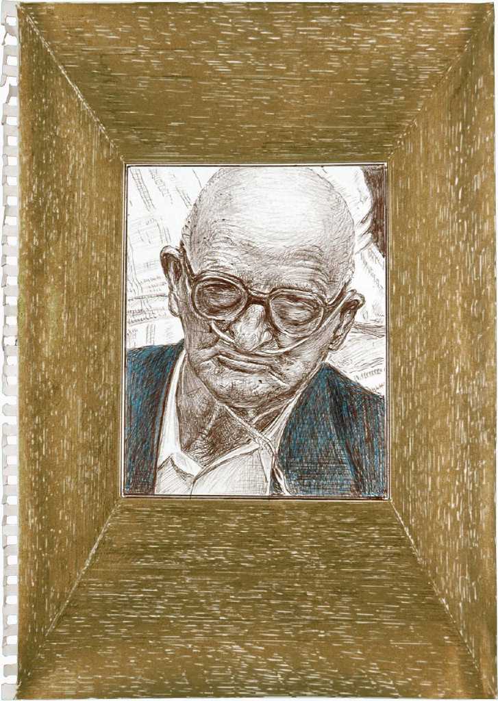 Nikos Tranos, Untitled, ink and gold marker on paper, 31 x 22 cm, 2007 (Courtesy: AD Gallery)