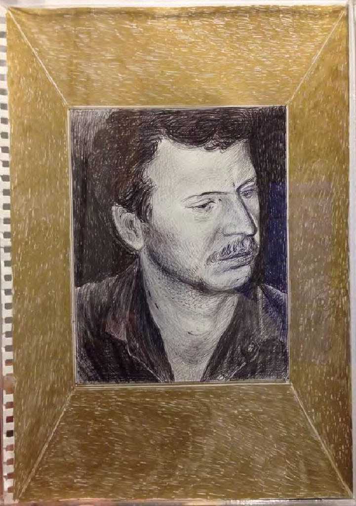 Nikos Tranos, Untitled, ink and gold marker on paper, 31 x 22 cm, 2007 (Courtesy: AD Gallery)