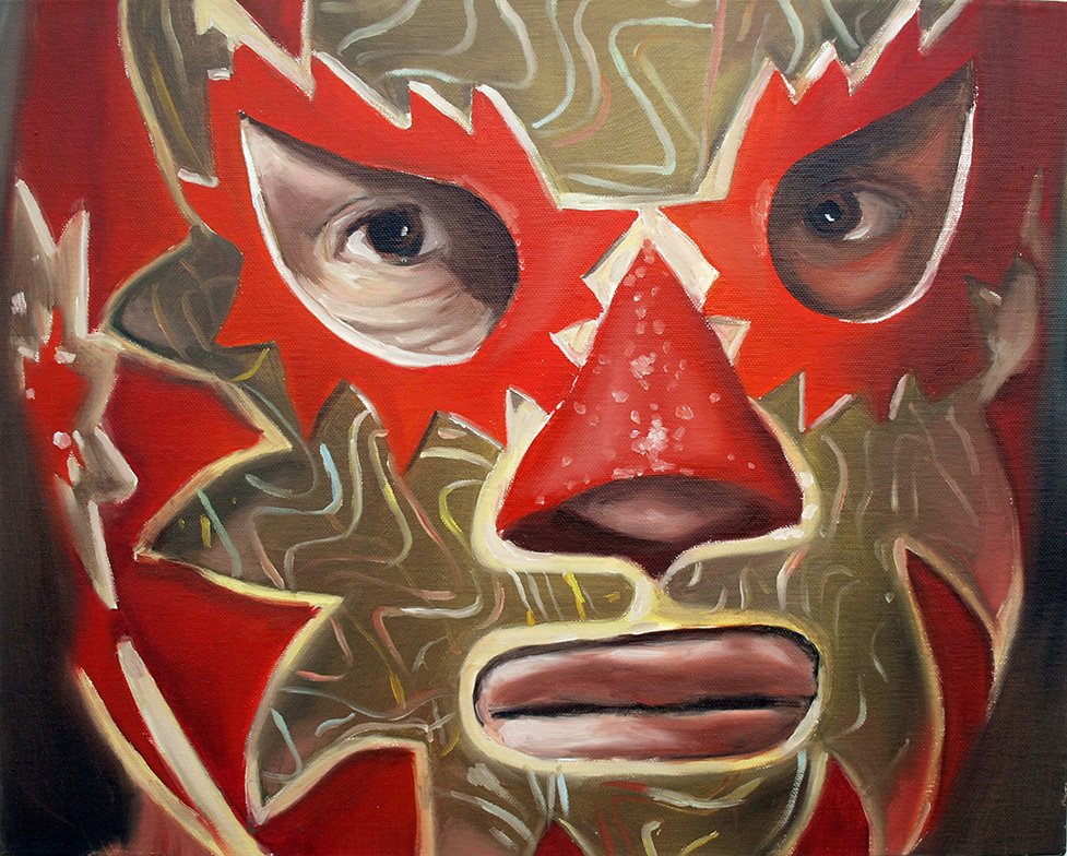 Andreas Spiliotopoulos, Mask, oil on canvas, 40x50 cm, 2017