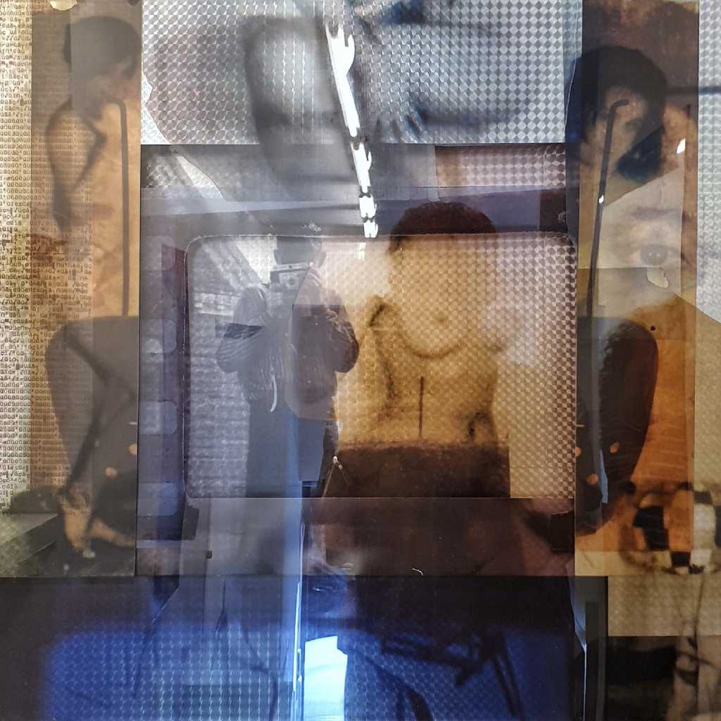 Andreas Voussouras, The Collector, mixed media, 52 x 52 cm, 2019